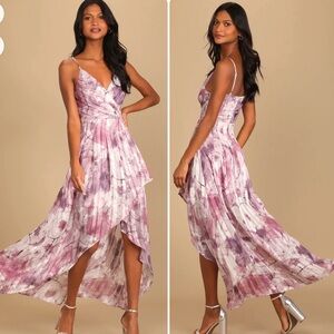 Lulu's Enchanting Dreams Purple Floral Maxi Dress